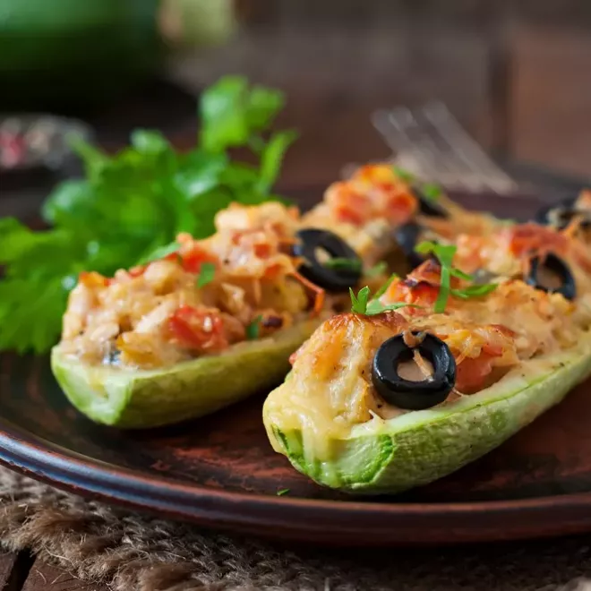 Courgettes farcies légères